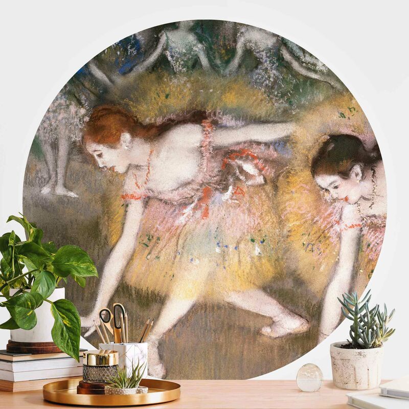 

Papel pintado redondo autoadhesivo - Edgar Degas - Bowing Ballerinas Dimensión LxA: 100cm x 100cm