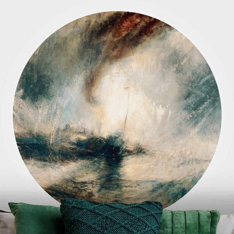 

Papel pintado redondo autoadhesivo - William Turner - Snowstorm On The Sea Dimensión LxA: 150cm x 150cm