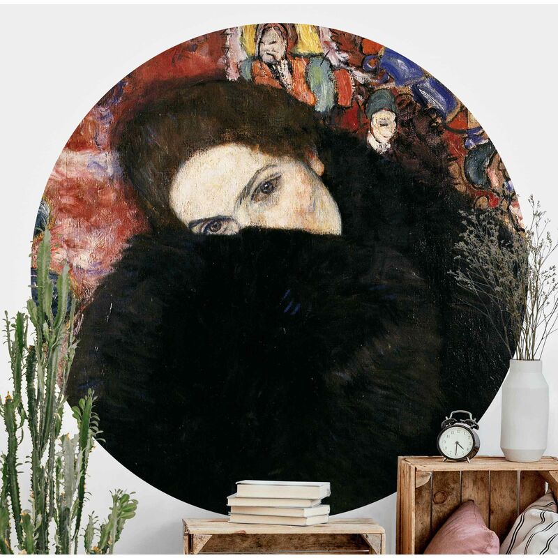 

Papel pintado redondo autoadhesivo - Gustav Klimt - Lady With A Muff Dimensión LxA: 244cm x 244cm