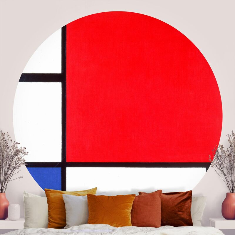 

Papel pintado redondo autoadhesivo - Piet Mondrian - Composition With Red Blue Yellow Dimensión LxA: 244cm x 244cm