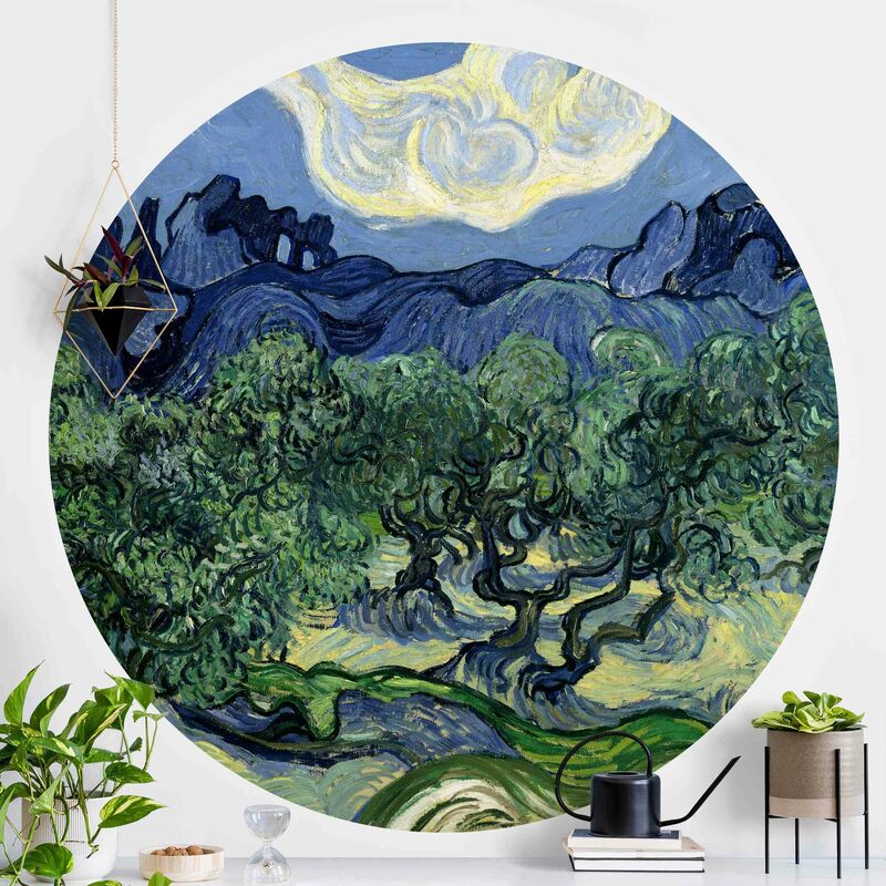 

Papel pintado redondo autoadhesivo - Vincent Van Gogh - Olive Trees Dimensión LxA: 122cm x 122cm