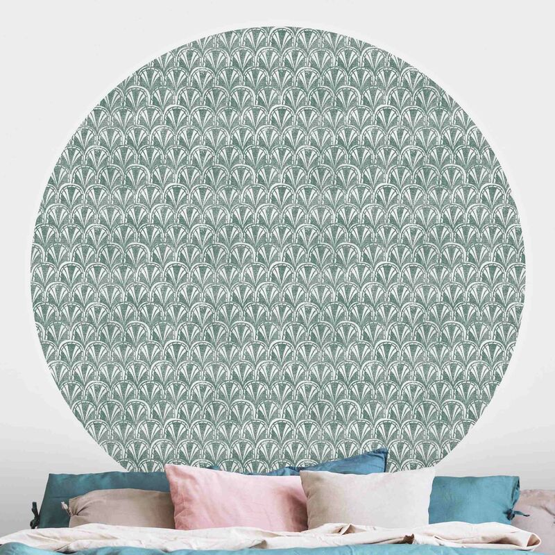

Papel pintado redondo autoadhesivo - Vintage Pattern Art Deco Arches Dimensión LxA: 150cm x 150cm