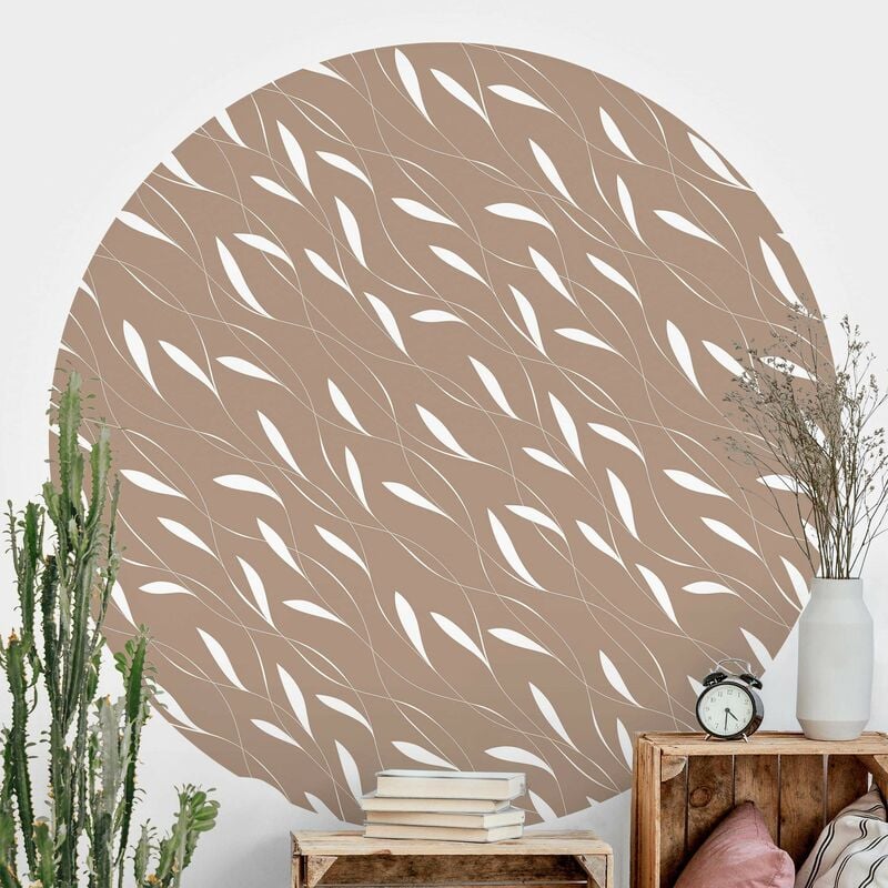 

Papel pintado redondo autoadhesivo - Natural Pattern Breeze On Beige Dimensión LxA: 244cm x 244cm