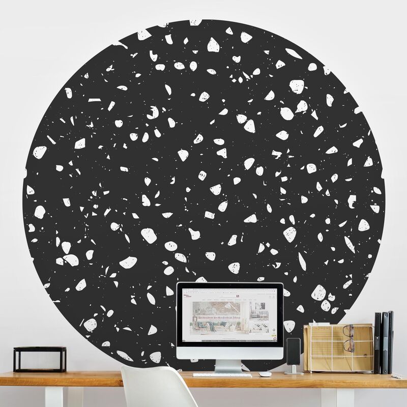 

Papel pintado redondo autoadhesivo - Terrazzo Pattern Palermo Dimensión LxA: 122cm x 122cm