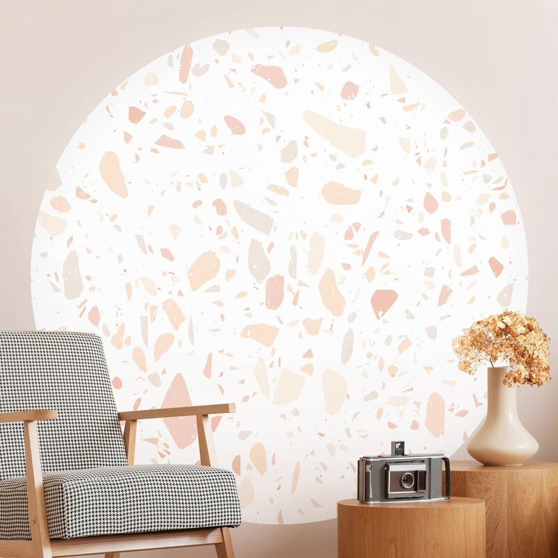 

Papel pintado redondo autoadhesivo - Terrazzo Pattern Venezia Dimensión LxA: 122cm x 122cm