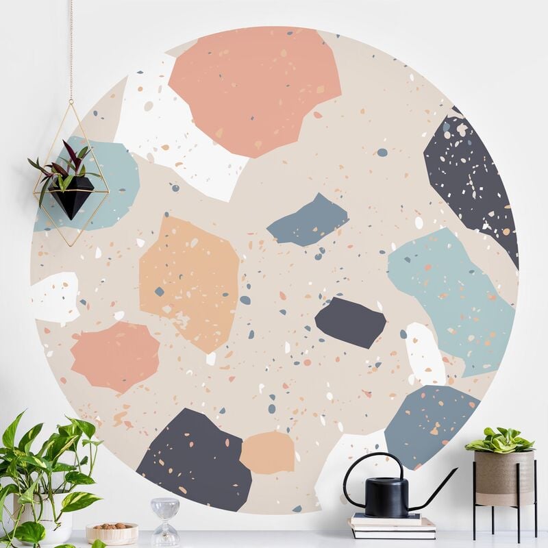 

Papel pintado redondo autoadhesivo - Terrazzo Pattern Dimensión LxA: 50cm x 50cm