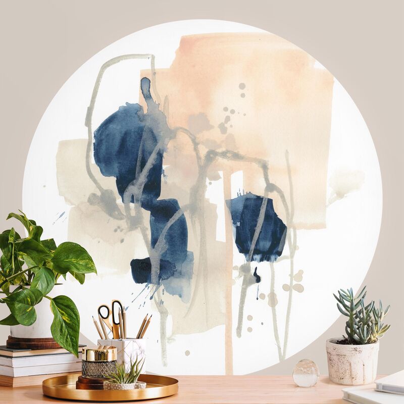 

Papel pintado redondo autoadhesivo - Azurite I Dimensión LxA: 50cm x 50cm