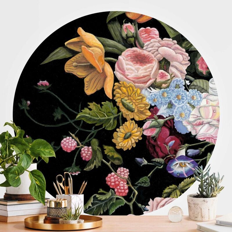 

Papel pintado redondo autoadhesivo - Flower Dream Bouquet II Dimensión LxA: 122cm x 122cm