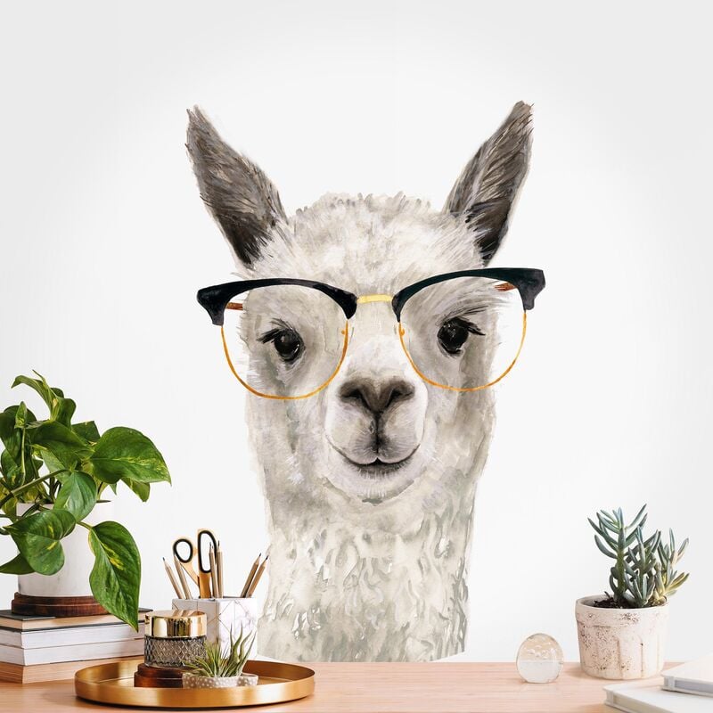 

Papel pintado redondo autoadhesivo - Hip Lama With Glasses I Dimensión LxA: 175cm x 175cm