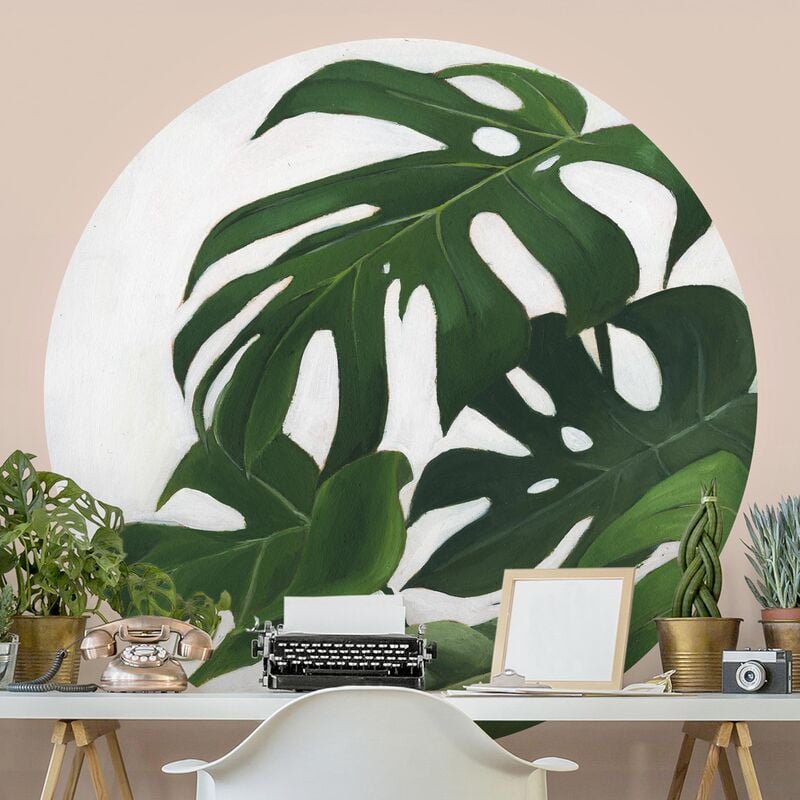 

Papel pintado redondo autoadhesivo - Favorite Plants - Monstera Dimensión LxA: 175cm x 175cm