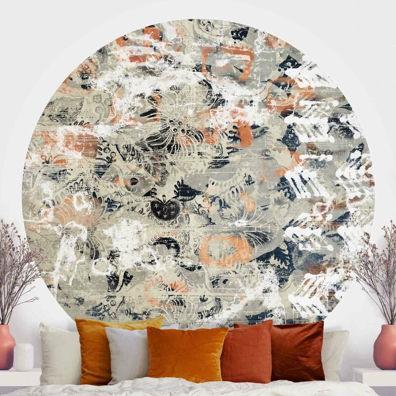 

Papel pintado redondo autoadhesivo - Teracotta Collage II Dimensión LxA: 244cm x 244cm