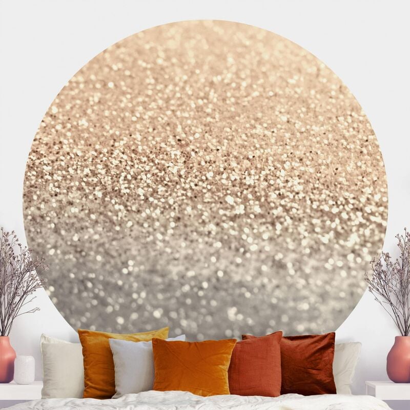 

Papel pintado redondo autoadhesivo - Golden Shimmering Landscape Dimensión LxA: 244cm x 244cm