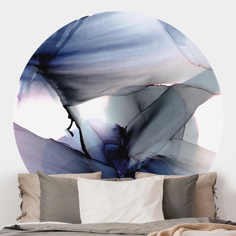 

Papel pintado redondo autoadhesivo - Fluid Purple Dimensión LxA: 122cm x 122cm