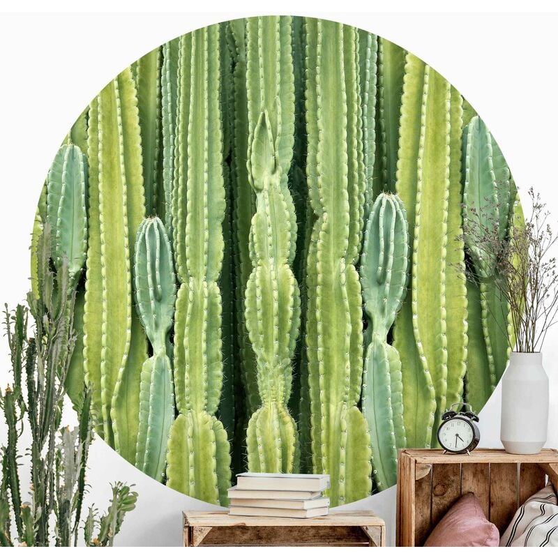 

Papel pintado redondo autoadhesivo - Cactus Wall Dimensión LxA: 244cm x 244cm
