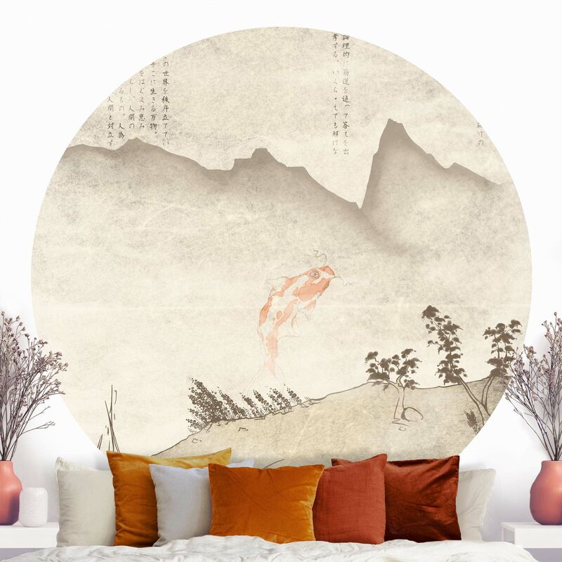 

Papel pintado redondo autoadhesivo - No.MW8 Japanese Silence Dimensión LxA: 50cm x 50cm