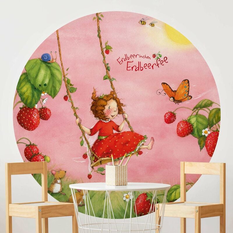 

Papel pintado redondo autoadhesivo - The Strawberry Fairy - Tree Swing Dimensión LxA: 150cm x 150cm