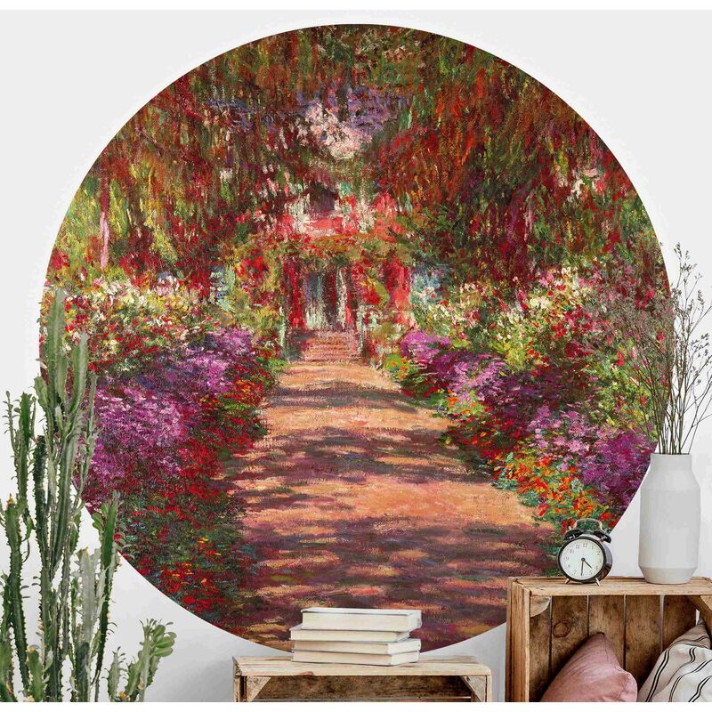 

Papel pintado redondo autoadhesivo - Claude Monet - Pathway In Monet's Garden At Giverny Dimensión LxA: 50cm x 50cm