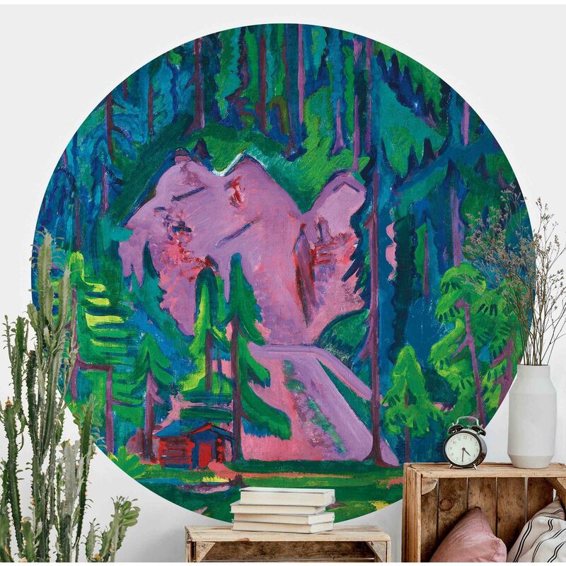 

Papel pintado redondo autoadhesivo - Ernst Ludwig Kirchner - Quarry At Wildboden Dimensión LxA: 244cm x 244cm