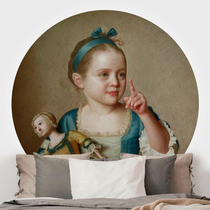 

Papel pintado redondo autoadhesivo - Jean Etienne Liotard - Girl With Doll Dimensión LxA: 200cm x 200cm