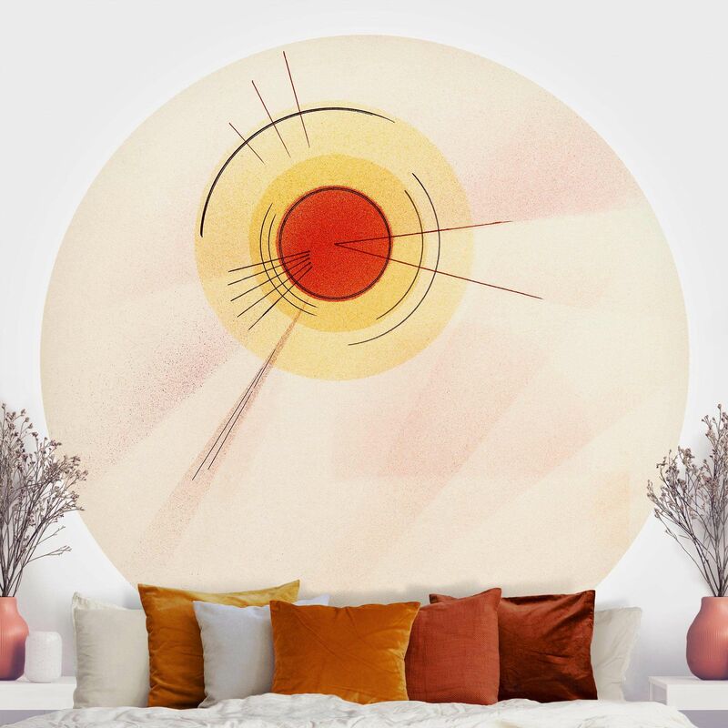

Papel pintado redondo autoadhesivo - Wassily Kandinsky - Rays Dimensión LxA: 225cm x 225cm