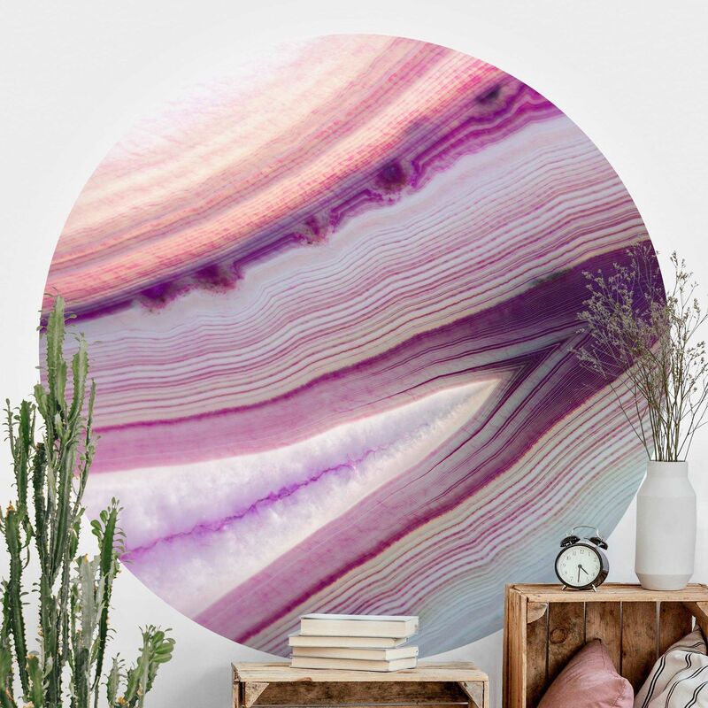 

Papel pintado redondo autoadhesivo - Pink Crystal Planet Dimensión LxA: 200cm x 200cm