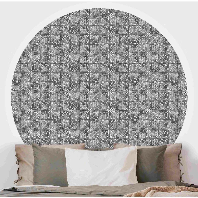 

Papel pintado redondo autoadhesivo - Vintage Pattern Spanish Tiles Dimensión LxA: 175cm x 175cm