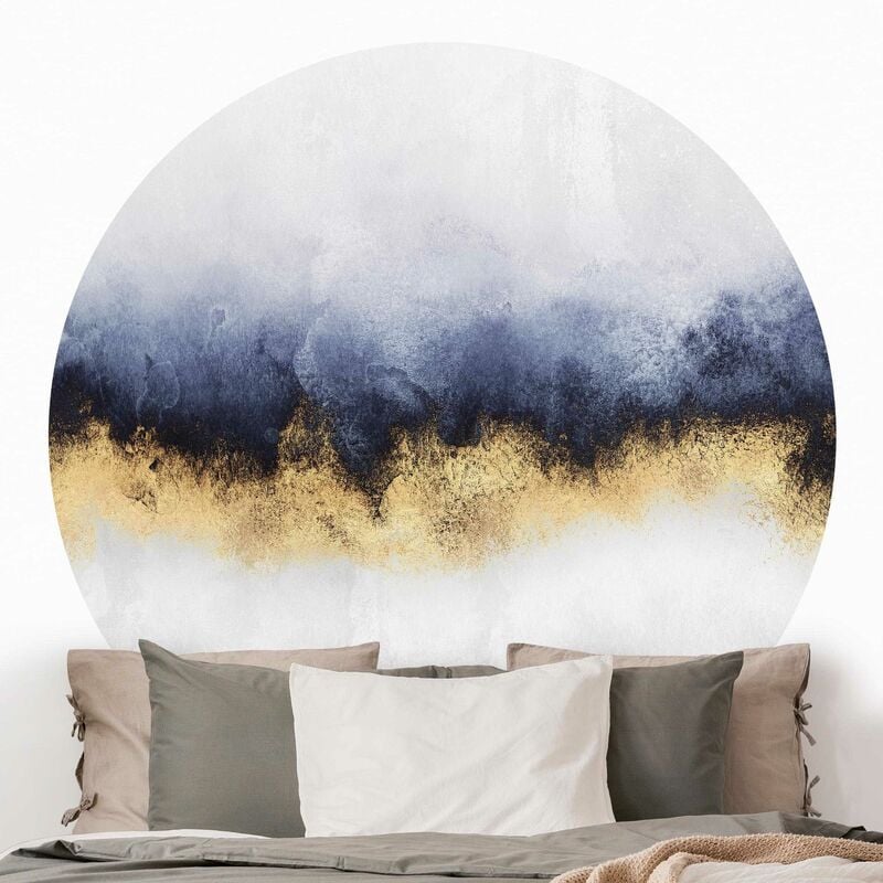 

Papel pintado redondo autoadhesivo - Elisabeth Fredriksson - Cloudy Sky With Gold Dimensión LxA: 175cm x 175cm