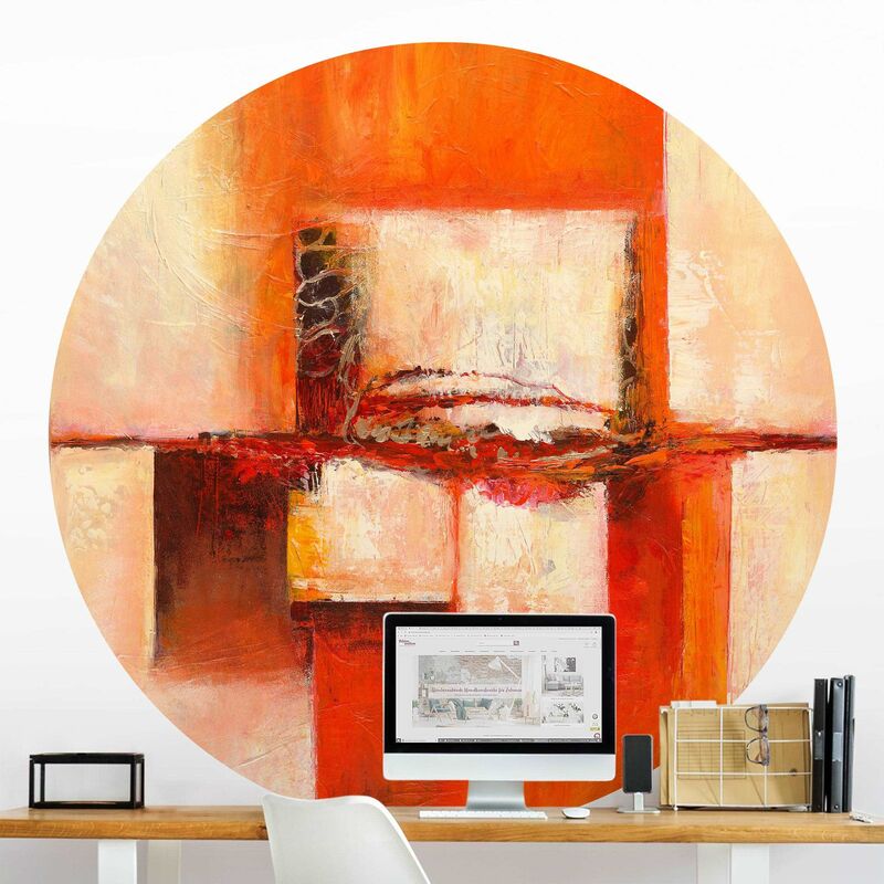

Papel pintado redondo autoadhesivo - Shambala Dimensión LxA: 175cm x 175cm