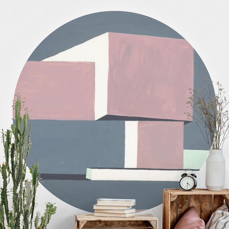 

Papel pintado redondo autoadhesivo - Shadow Of The Walls I Dimensión LxA: 200cm x 200cm