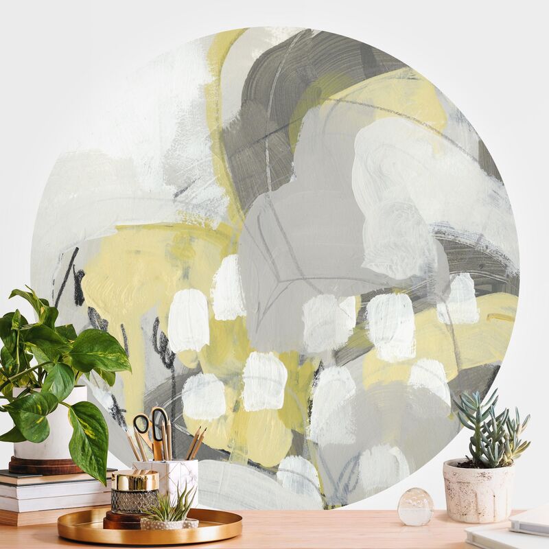 

Papel pintado redondo autoadhesivo - Lemons In The Mist II Dimensión LxA: 122cm x 122cm