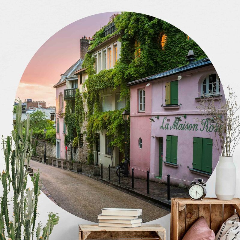 

Papel pintado redondo autoadhesivo - Rose Coloured Twilight In Paris Dimensión LxA: 150cm x 150cm