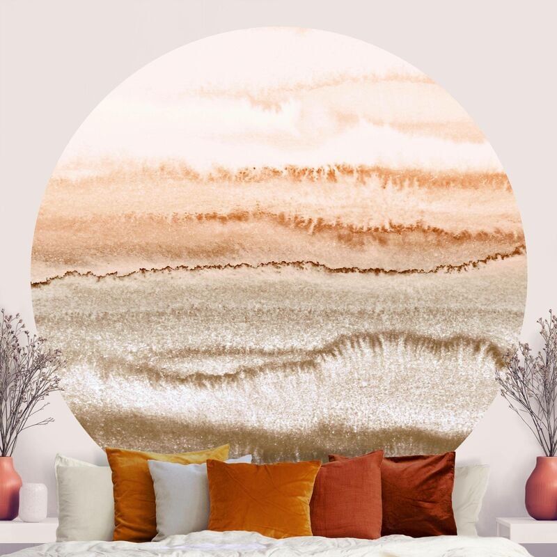 

Papel pintado redondo autoadhesivo - Play Of Colours Sound Of The Ocean In Sepia-Colours Dimensión LxA: 244cm x 244cm