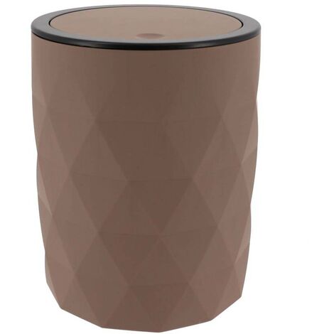 Papelera abs + goma 6l - marrón - Tendance
