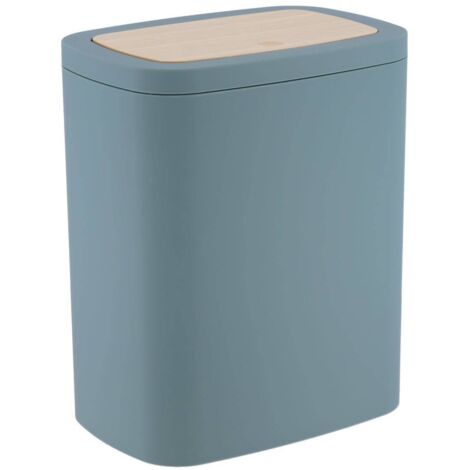 Papelera abs+pvc bambú 5l - verde salvia - Tendance