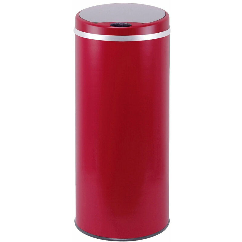 

Cubo de basura de cocina automático 42L SOHO Acero inoxidable rojo mate con fleje