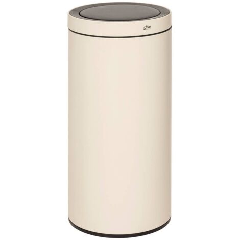 Papelera automática delta de metal beige 40l - 5five