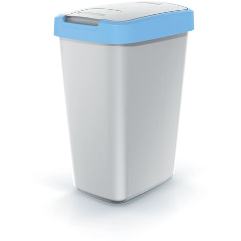 Papelera COMPACTA Q azul claro de 25 l  Gris