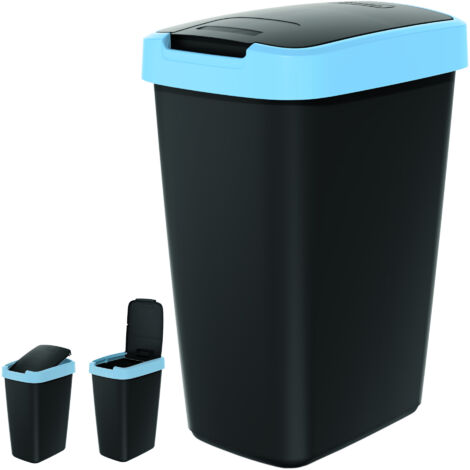 Papelera COMPACTA Q NSAB12 - azul claro/negro