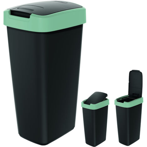 Papelera COMPACTA Q NSAB25 - verde claro / negro