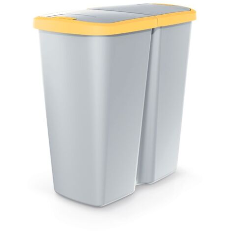 Papelera con 2 tapas independientes de 45L