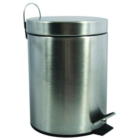 Papelera con Pedal Acero Inoxidable 20L Gris MSV
