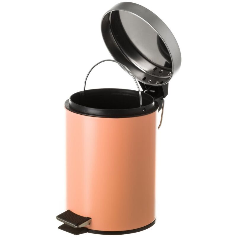 

Lolahome - Papelera contemporánea naranja de metal y polipropileno de 3 litros