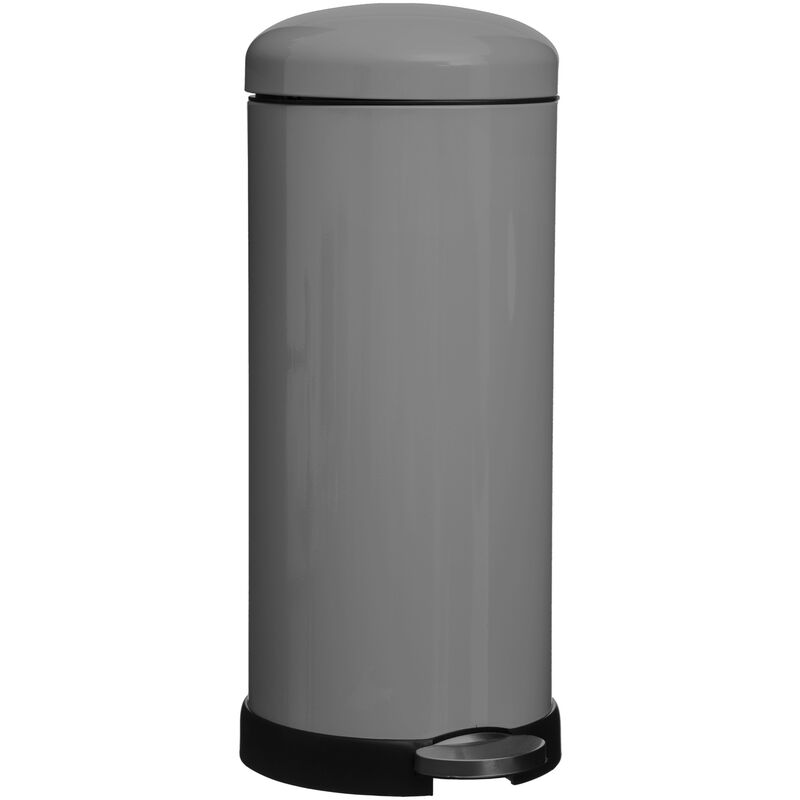 

Five - Papelera / cubo de basura / contenedor de residuos con pedal 30L Retro gris 30L