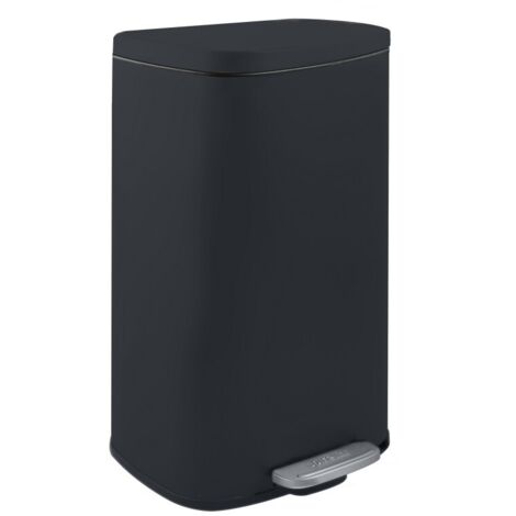 Papelera de Cocina con Pedal Acero AKIRA 30L Negro Mate Spirella
