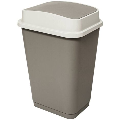 Papelera de plástico 50l color topo - 5five