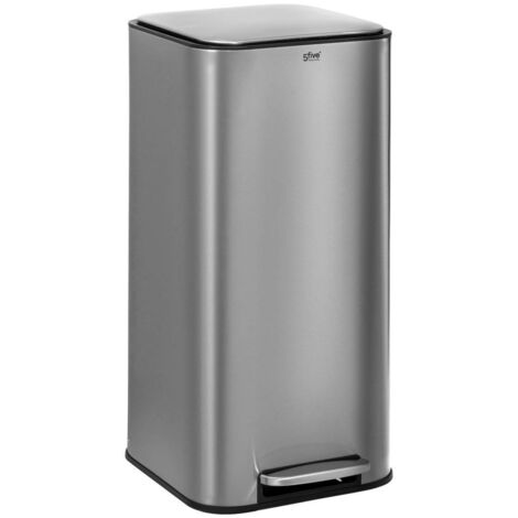 Papelera delta de acero inoxidable 30l - 5five
