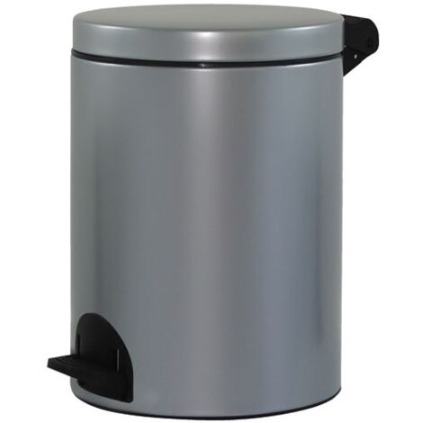 PAPELERA ELORA 14L GRIS METAL ROSSIGNOL 90263