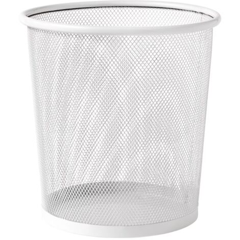 Papelera malla metalica 12 Litros Blanco