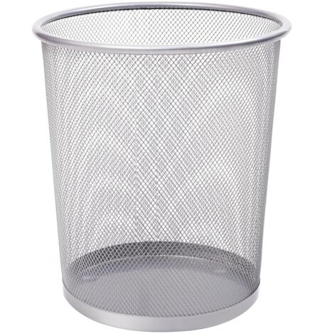 Papelera malla metalica 12 Litros Gris