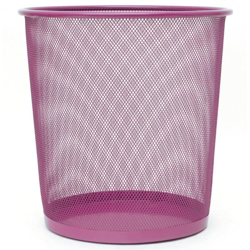 

Papelera malla metalica 12 Litros Rosa